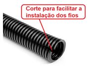 Tubo / Espaguete Corrugado 04,5mm - 3/16" - Para Fios / Chicotes (Conduítes) - 11240