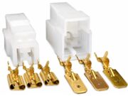 Conector Kit 3 Vias Macho/Fêmea 6,3mm Com Terminais