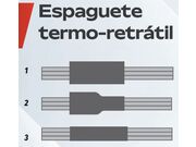 Espaguete Termo-Retratil (Anti-chama) para Fios 07,5mm - 5/16" - 7442