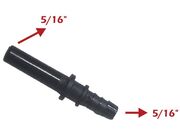 Conexão / Adaptador Reto 5/16" X 5/16" 1 Bico Liso Longo / 1 Bico Corrugado