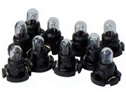 Lâmpada com Soquete Preto 12V Base/Soquete Preto/Baixo Lâmpada Cor Cristal -Painel Instrumento Honda - 8689