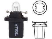 Lâmpada com Soquete Preto 1,2W 12V B8.5D Base/Soquete Preta