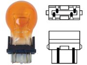 Lâmpada 3157 2 Polos 27/8W - 12V S25 Base Plástico Âmbar